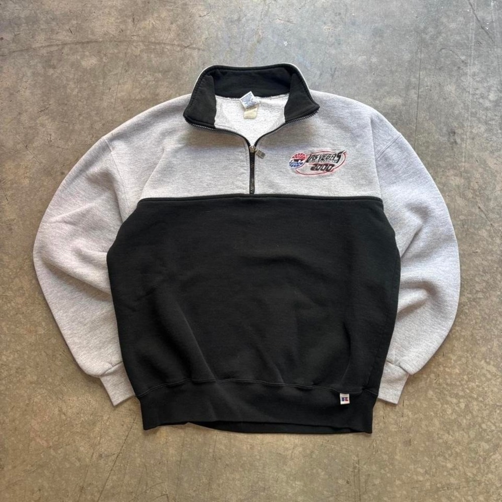 Vintage Russell Athletic Las Vegas Speedway 2000 1/4 Zip Sweatshirt XL